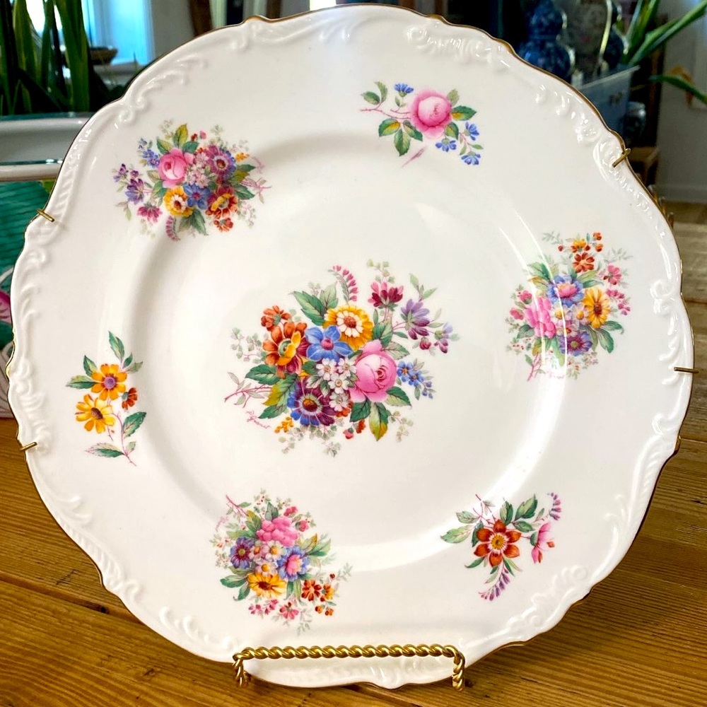 10.5” Coalport Floral Dinner Size Plate